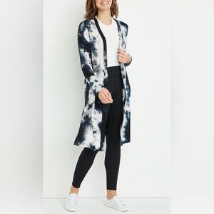 Maurices Navy Tie Dye Duster Cardigan, Size XL, Fall Closet Staple, Casual, Boho